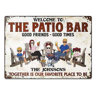 Patio Bar Together Personalized Metal Sign - Gift for Family - Thegiftio UK