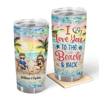 I Love You To The Beach Custom Tumbler - Gift for Couples - Thegiftio UK