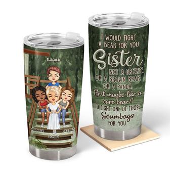 Best Friends I Would Fight A Bear Custom Tumbler - Gift - Thegiftio UK