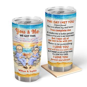 Beach Old Couple The Day I Met You Custom Tumbler - Gift - Thegiftio UK