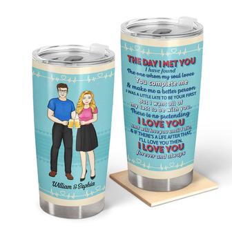 The Day I Met You Custom Tumbler - Gift for Couples - Thegiftio UK