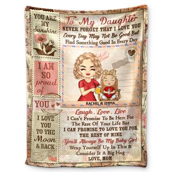 You Are My Sunshine I Am So Proud Of You Mom And Children - Gift For Daughter, Son - Personalized Custom Fleece Blanket - Thegiftio UK