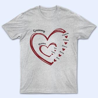 Nana Mama Little Hearts Personalized T-Shirt - Birthday Gift - Thegiftio UK