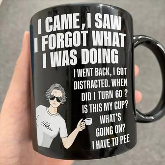 Senior Mom Dad Retired Came Saw Got Distracted Custom Mug - Thegiftio UK