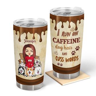 Chibi Girl I Run On Caffein Dog Hair Custom Tumbler - Gift - Thegiftio UK
