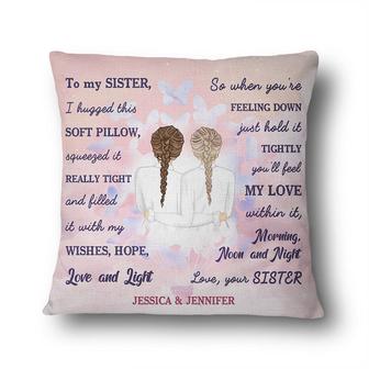 I Hugged This Soft Personalized Pillow - Gift For Sisters - Thegiftio UK