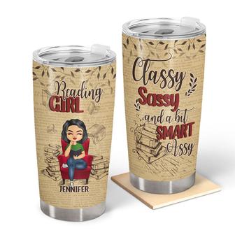 Reading Girl Classy Sassy Custom Tumbler - Gift for Readers - Thegiftio UK