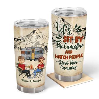 Camping Chibi Couple Personalized Tumbler - Gift for Couples - Thegiftio UK