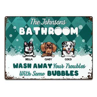 Wash Away Your Troubles Custom Metal Sign - Dog Lovers Gift - Thegiftio UK