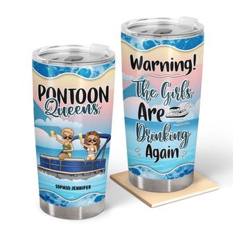 Pontoon Bestie Warning Custom Tumbler - Gift for Besties - Thegiftio UK