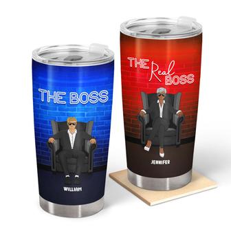 The Boss The Real Boss Custom Tumbler - Gift for Couples - Thegiftio UK