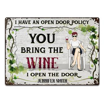 Bring The Wine Personalized Metal Sign - Wine Lovers Gift - Thegiftio UK
