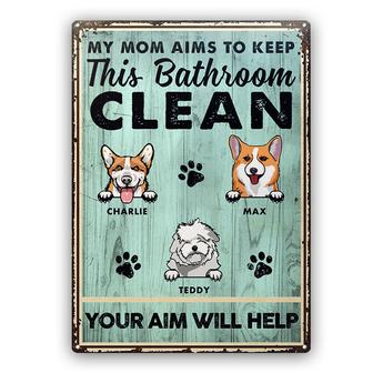 Dog Lovers Warning Funny Your Aim Will Help Custom Metal - Thegiftio UK
