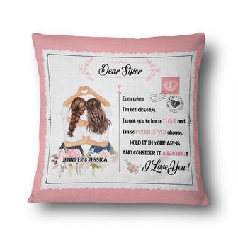 Hold It In Your Arms Personalized Pillow - Gift for Sisters - Thegiftio UK