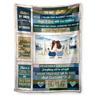 Filled This Blanket With Hugs And Love - Gift For Sisters - Personalized Custom Fleece Blanket - Thegiftio UK