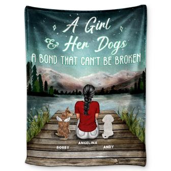 Pet Lovers A Bond Cannot Be Broken - Gift For Pet Lovers - Personalized Custom Fleece Blanket - Thegiftio UK