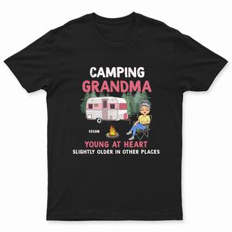 Camping Grandma Young At Heart Custom T-Shirt - Thegiftio UK
