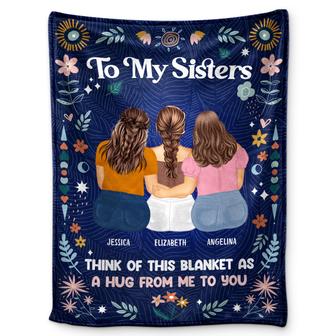 A Hug From Me To You - Gift For Sisters And Best Friends - Personalized Fleece Blanket - Thegiftio UK