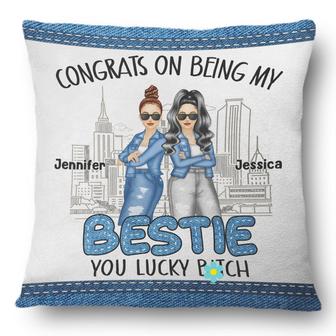 Congrats On Being My Bestie Personalized Pillow - Gift - Thegiftio UK