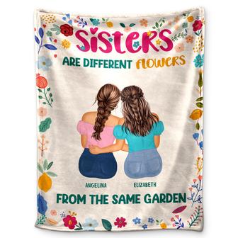 Different Flowers - Gift For Sisters - Personalized Fleece Blanket - Thegiftio UK