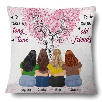 Grow Old Friends Personalized Pillow - Gift for Bestie - Thegiftio UK