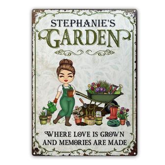 Where Love Is Grown And Memories Are Made Custom Metal Sign - Thegiftio UK
