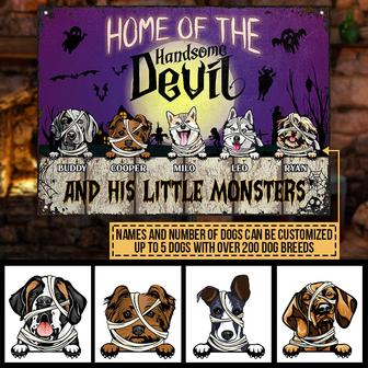The Handsome Devil And His Little Monsters Custom Metal Sign - Thegiftio UK