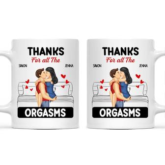 Couple Kissing Thanks For All Custom Mug - Gift for Couples - Thegiftio UK