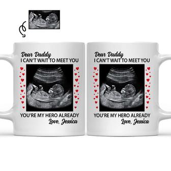 Custom Photo Baby Bump Can't Wait To Meet You Personalized - Thegiftio UK