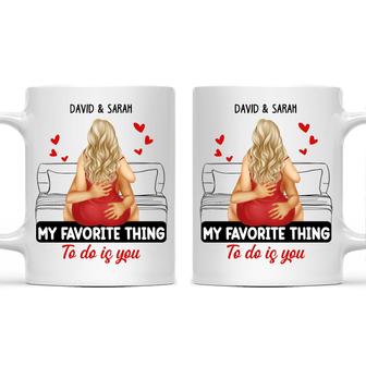 Couple Kissing My Favorite Thing To Do Is You Custom Mug - Thegiftio UK
