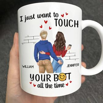 Couple Just Want To Touch Your Custom Mug - Gift for Couples - Thegiftio UK