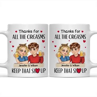 Couple Thanks For All The Orgasms Custom Mug - Couples Gift - Thegiftio UK