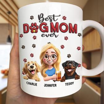 Best Dog Mom Dog Dad 3D Custom Mug - Gift for Dog Lovers - Thegiftio UK
