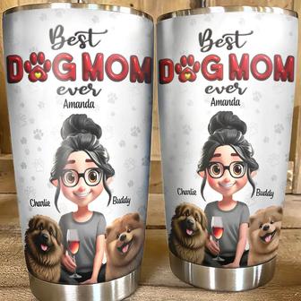 Dog Mom Dog Dad 3D Effect Custom Tumbler - Dog Lovers Gift - Thegiftio UK