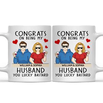 Congrats On Being My Husband Custom Mug - Anniversary Gift - Thegiftio UK