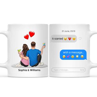 It Started With A Message Custom Mug - Anniversary Gift - Thegiftio UK