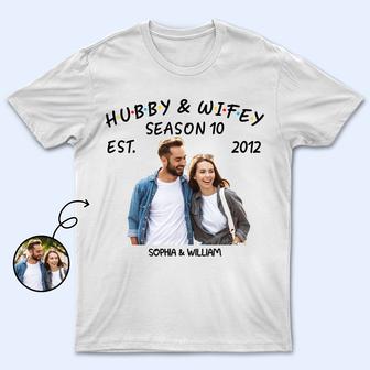 Custom Photo Hubby And Wifey Seasons T-Shirt - Birthday Gift - Thegiftio UK