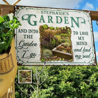 And Into The Garden I Go Personalized Metal Sign - Gift - Thegiftio UK
