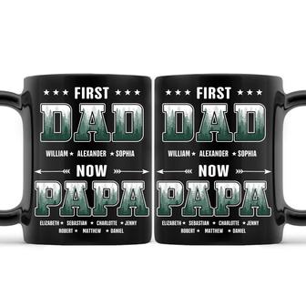 First Dad Now Papa Fir Forest Custom Mug - Gift for Grandpa - Thegiftio UK