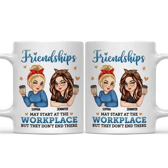 Friendships May Start Personalized Mug - Gift for Colleagues - Thegiftio UK