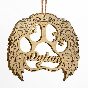 Dog Paw Angel Wings Personalized Ornament - Memorial Gift - Thegiftio UK