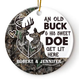 An Old Buck And His Sweet Doe Custom Ornament - Gift - Thegiftio UK