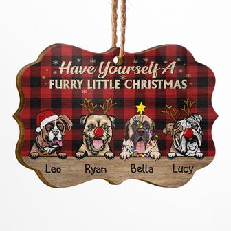 Furry Little Christmas Dog Custom Ornament - Dog Lovers Gift - Thegiftio UK