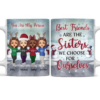Best Friends Are The Sisters We Choose Personalized Mug - Thegiftio UK
