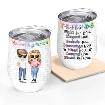 Best Friends Fight For You Custom Tumbler - Gift for BFF - Thegiftio UK