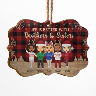 Life Is Better With Sisters Custom Ornament - Christmas Gift - Thegiftio UK