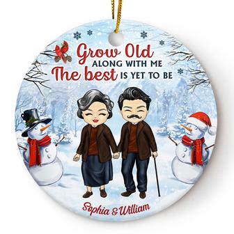 Old Couple Grow Old Along With Me Custom Ornament - Gift - Thegiftio UK