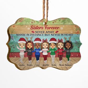 Sisters Forever Never Apart Personalized Ornament - Gift - Thegiftio UK