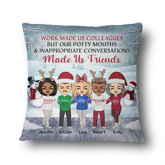 Work Made Us Colleagues Personalized Pillow - Co-worker Gift - Thegiftio UK