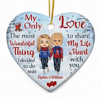 Couple My Only Love Custom Ornament - Christmas Gift - Thegiftio UK
